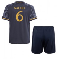 Otroški Nogometni dresi Real Madrid Nacho #6 Gostujoči 2023-24 Kratek Rokav (+ Kratke hlače)